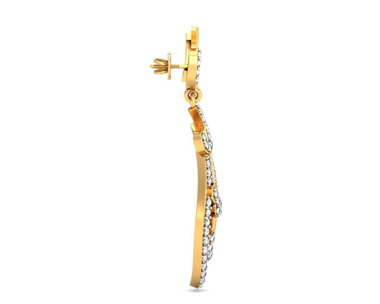 Abstract Designer Diamond Earrings - Jewelslane