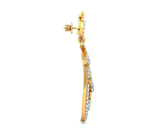 Abstract Designer Diamond Earrings - Jewelslane