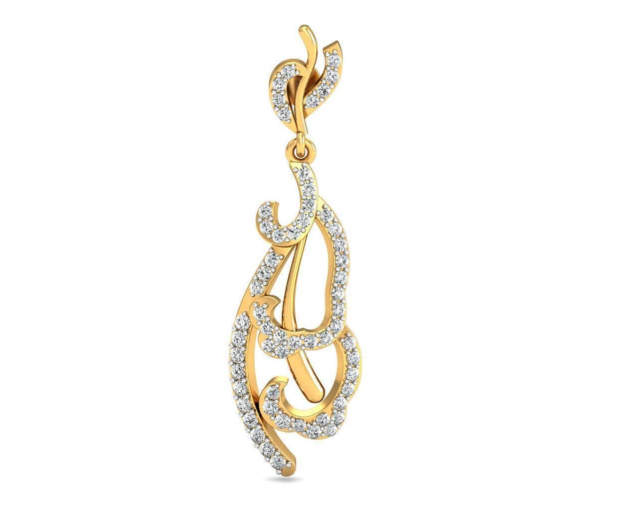 Abstract Designer Diamond Earrings - Jewelslane