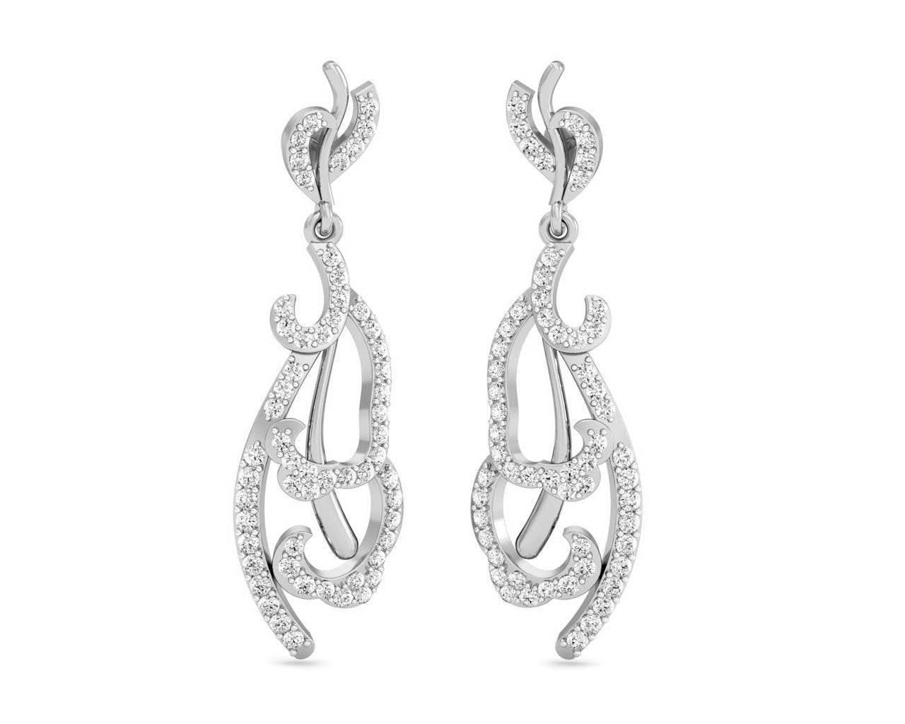 Abstract Designer Diamond Earrings - Jewelslane