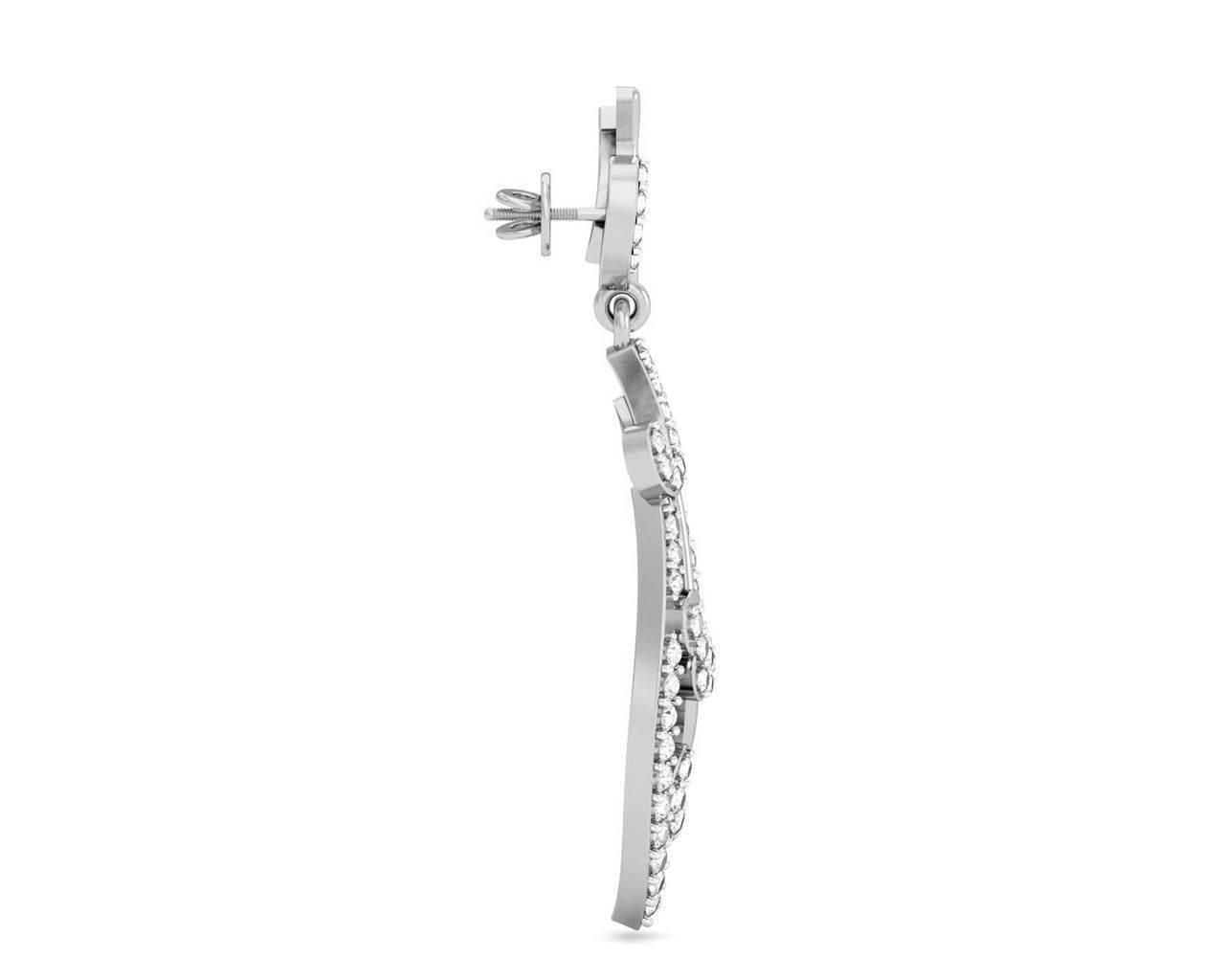 Abstract Designer Diamond Earrings - Jewelslane
