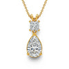 Adel Lab Grown Solitaire Diamond pendant necklace in gold - Jewelslane