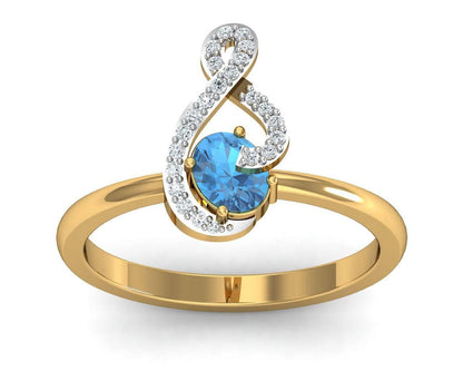 Adina Blue Topaz Ring - Jewelslane