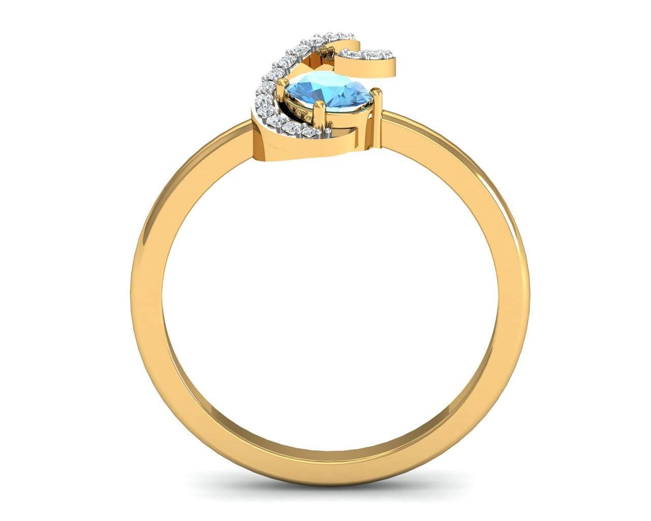 Adina Blue Topaz Ring - Jewelslane