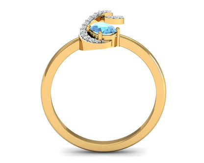 Adina Blue Topaz Ring - Jewelslane