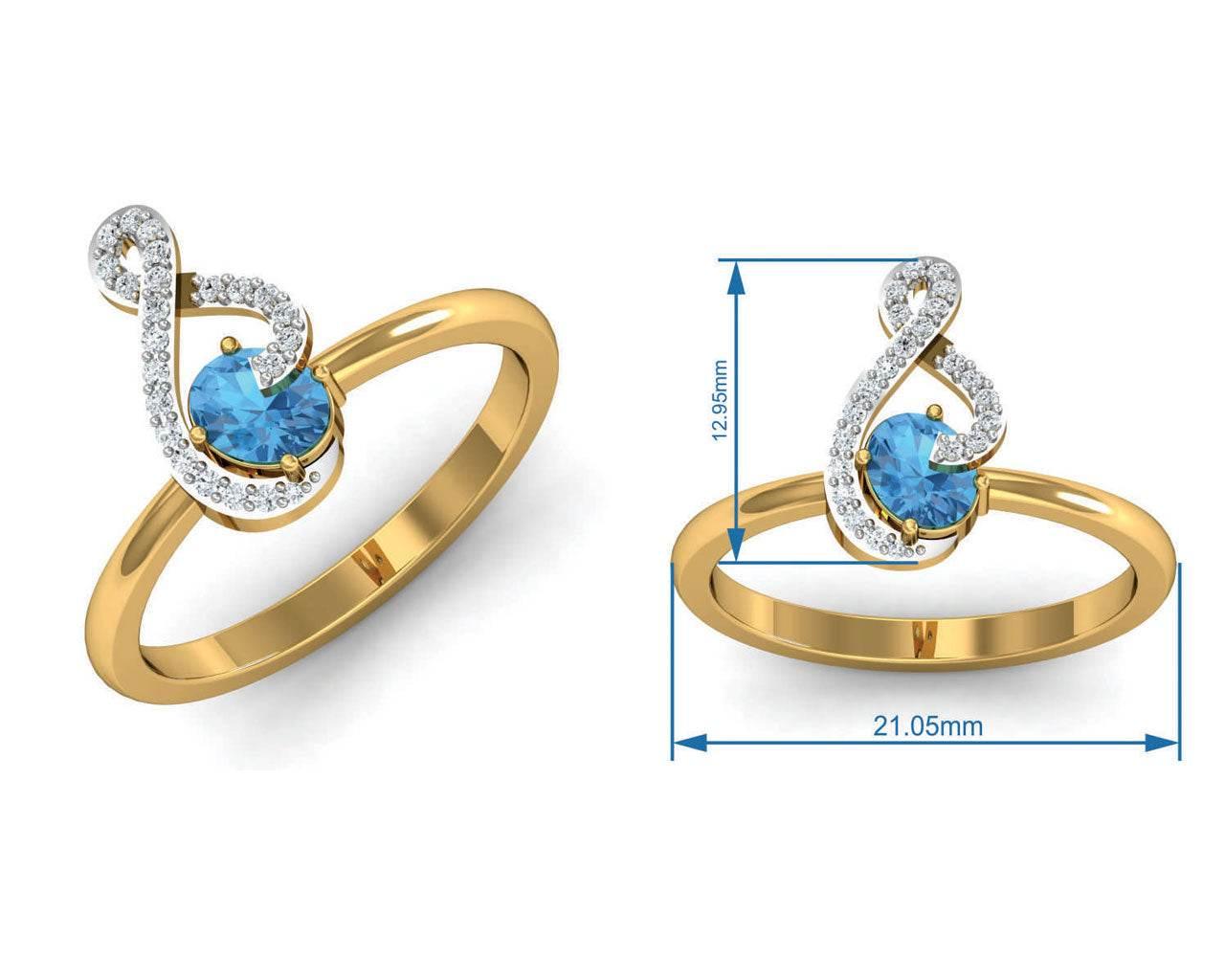 Adina Blue Topaz Ring - Jewelslane