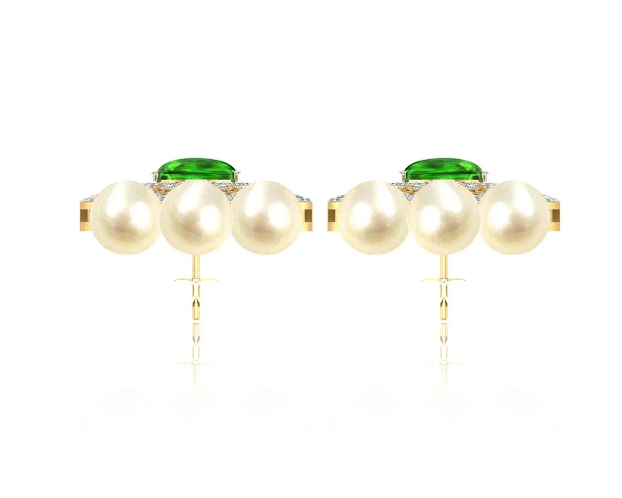 Adrika Emerald Diamond Earrings - Jewelslane