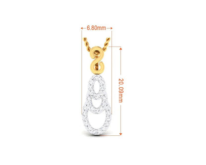 Afina Diamond Pendant in Gold - Jewelslane