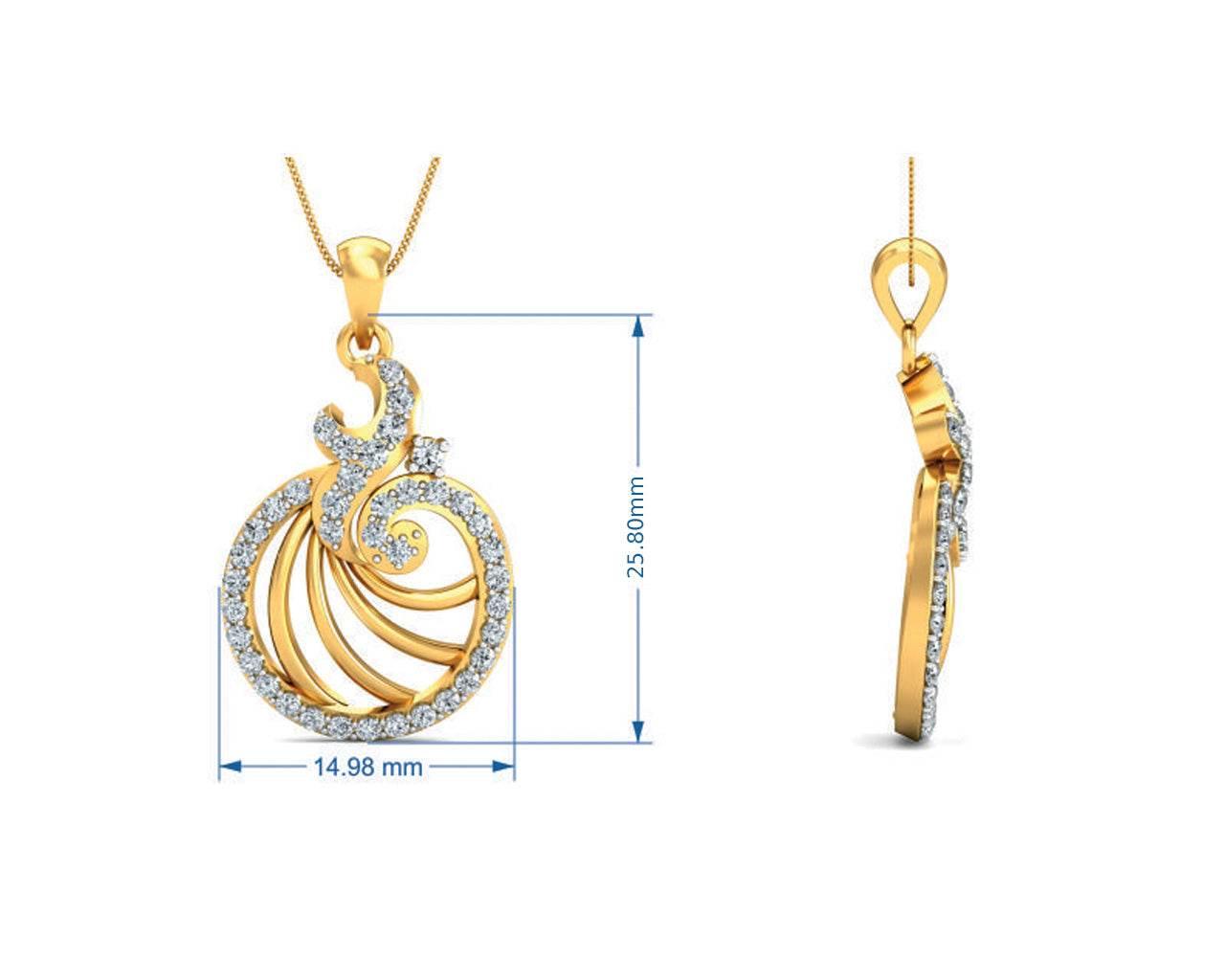 Aini Diamond Earring & Pendant Set - Jewelslane