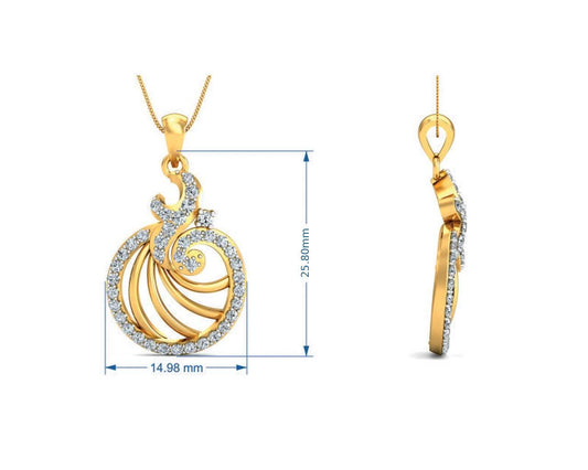 Aini Diamond Earring & Pendant Set - Jewelslane