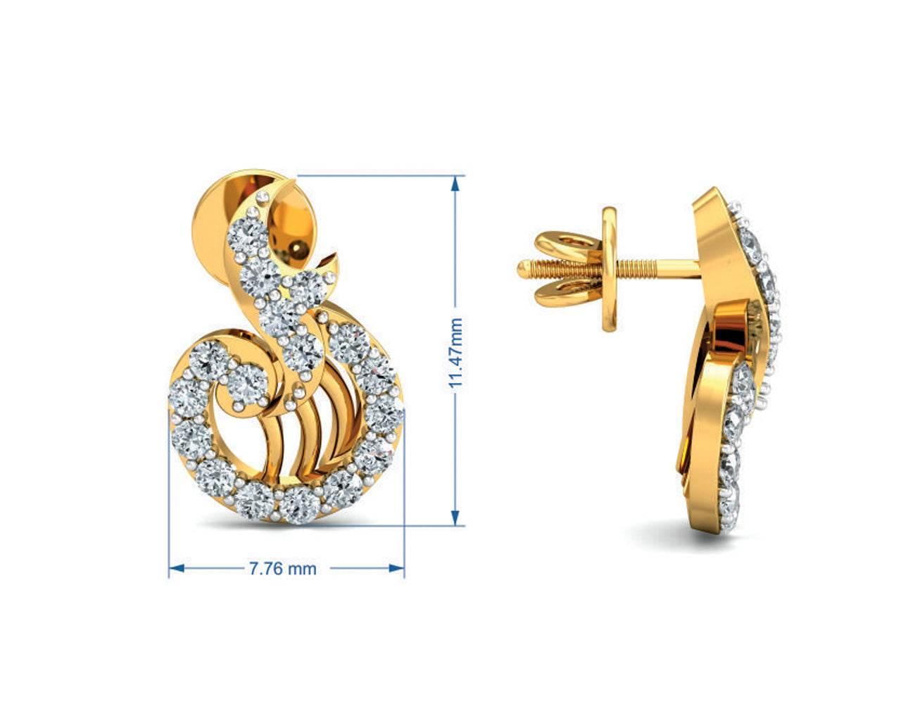 Aini Diamond Earstuds - Jewelslane