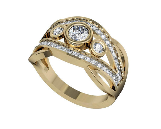 Aksaara Solitaire Diamond Engagement Ring - Jewelslane