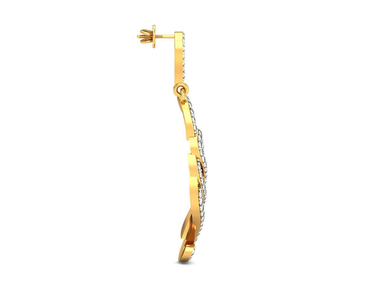 Alka Diamond Dangle Drop Earring - Jewelslane