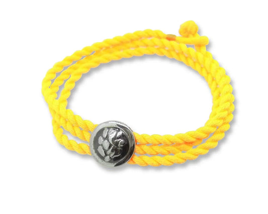 Ganesh Bracelet Cum Pendant in Silver on Size Adjustable Nylon Thread - Jewelslane