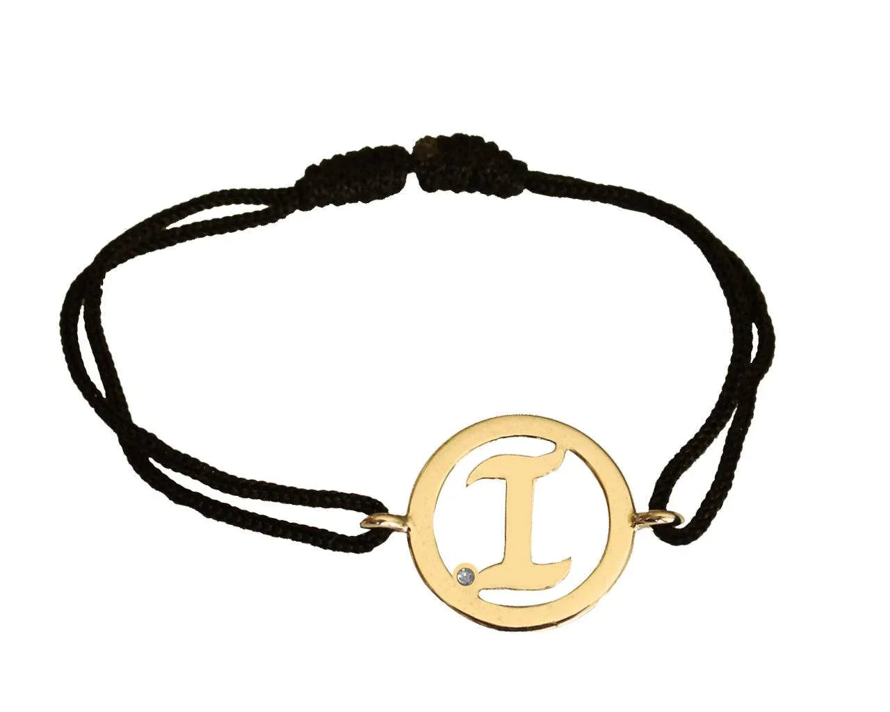 Alphabet I Gold Bracelet Additional Image 3