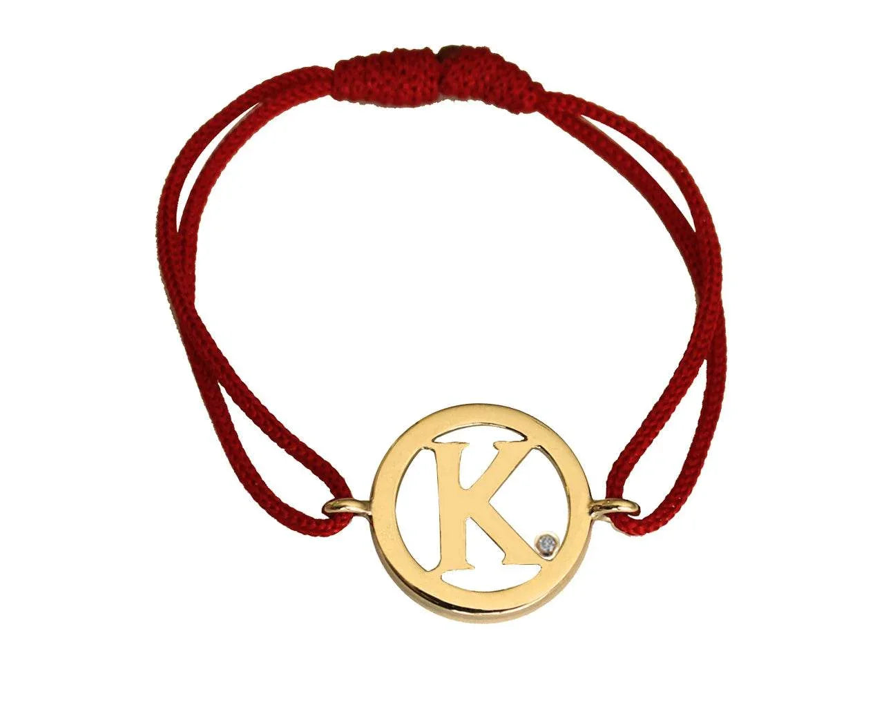 Alphabet K Gold Bracelet - Jewelslane