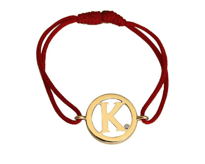 Alphabet K Gold Bracelet - Jewelslane