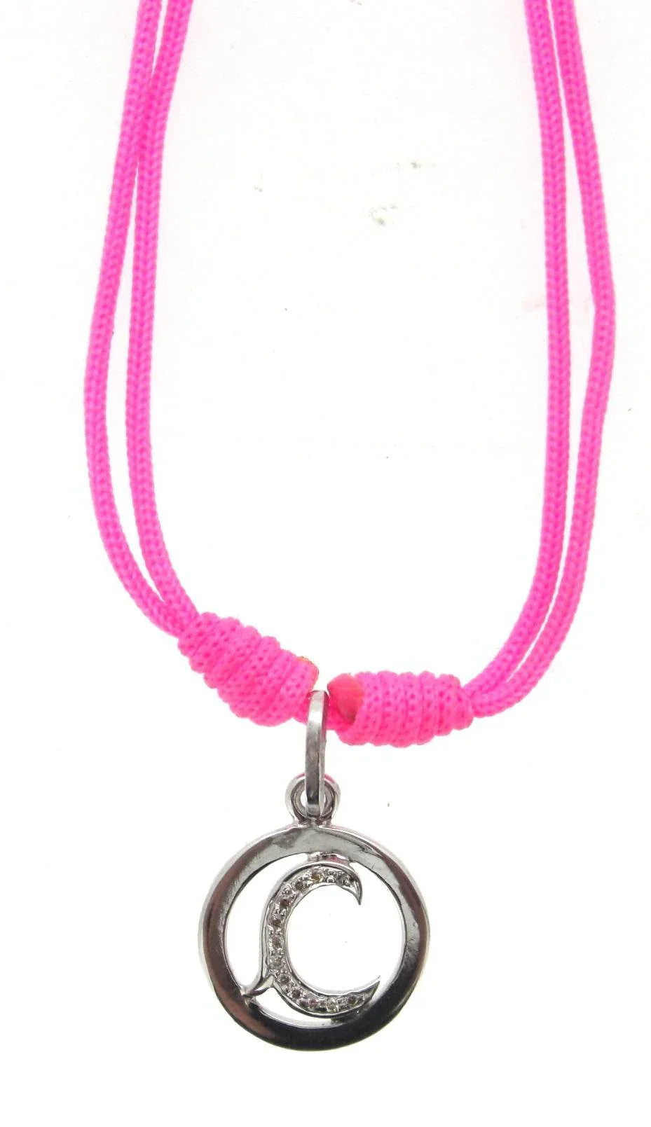 Alphabet Pendant in Silver & Diamond - Jewelslane