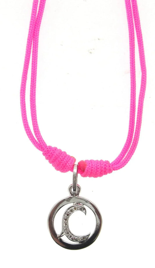 Alphabet Pendant in Silver & Diamond - Jewelslane
