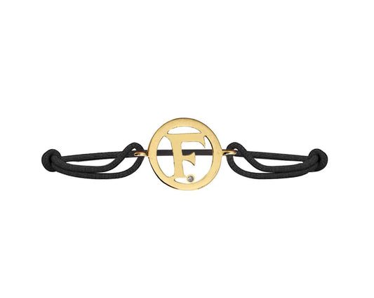 Alphabet F Gold Bracelet - Jewelslane