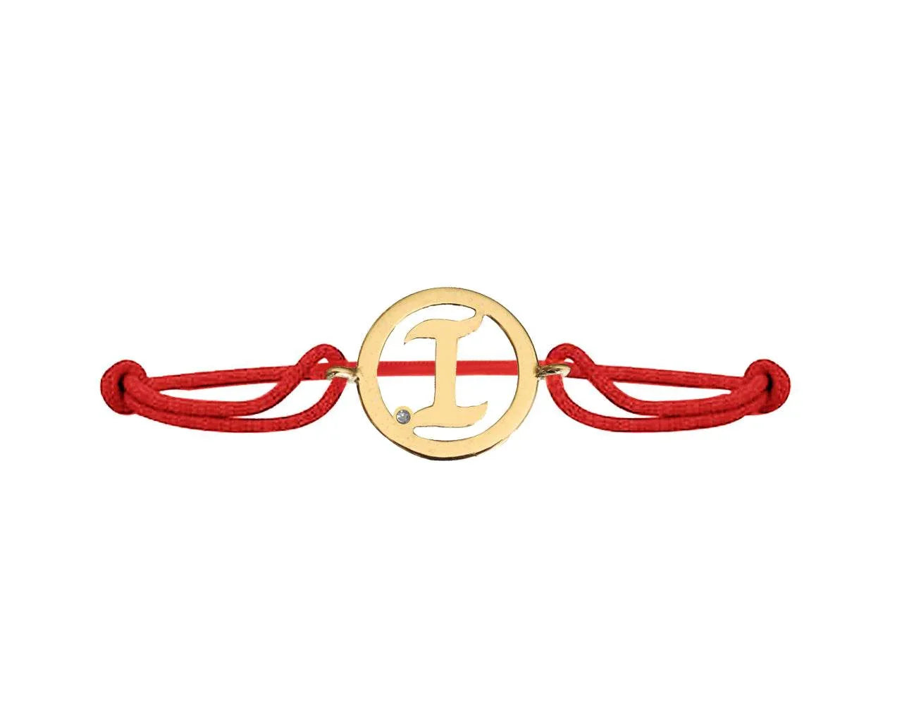 Alphabet I Gold Bracelet Additional Image 2