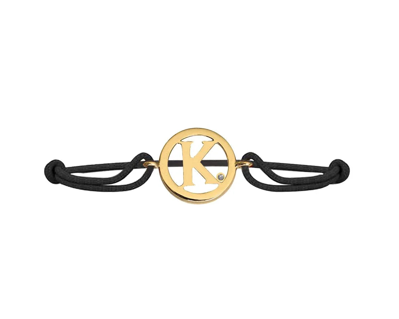 Alphabet K Gold Bracelet - Jewelslane