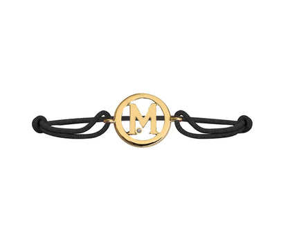 Alphabet M Gold Bracelet - Jewelslane