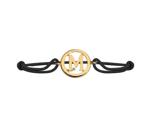 Alphabet M Gold Bracelet - Jewelslane