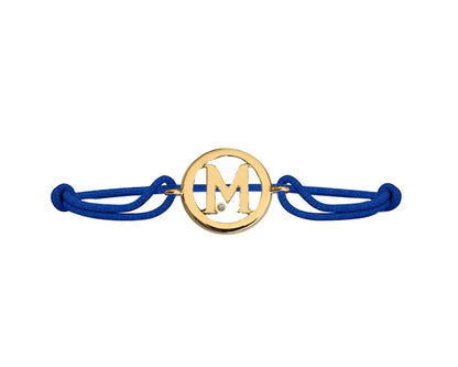 Alphabet M Gold Bracelet - Jewelslane