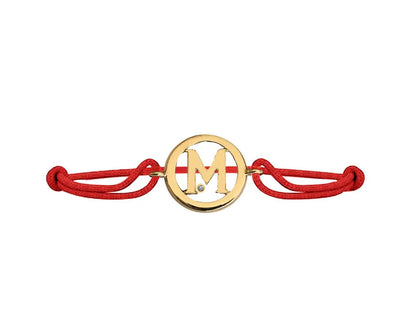 Alphabet M Gold Bracelet - Jewelslane