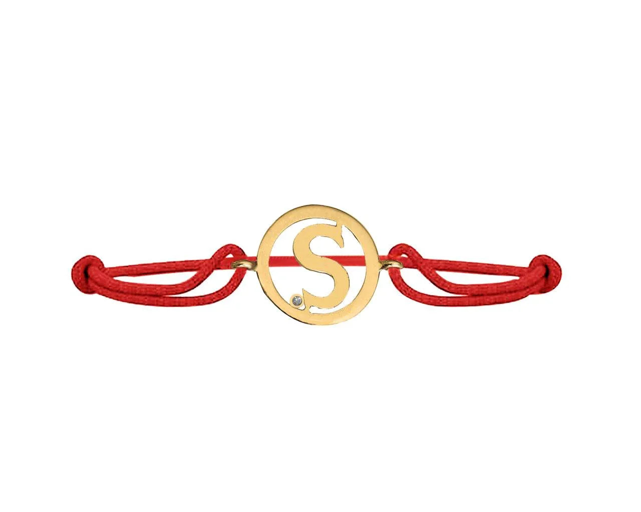 Alphabet S Gold Bracelet - Jewelslane