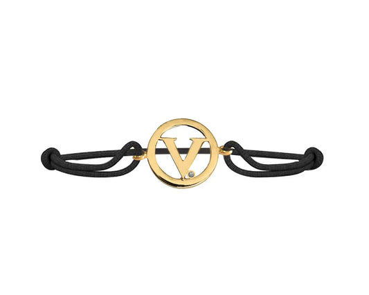 Alphabet V Gold Bracelet - Jewelslane