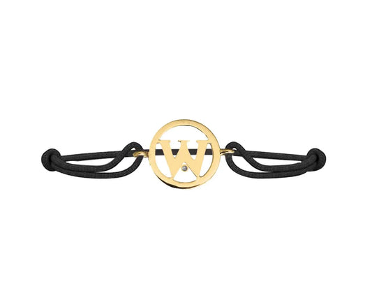 Alphabet W Gold Bracelet - Jewelslane