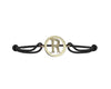 Alphabet R Bracelet in 925 Silver with Diamonds on Size Adjustable Nylon Thread - Jewelslane