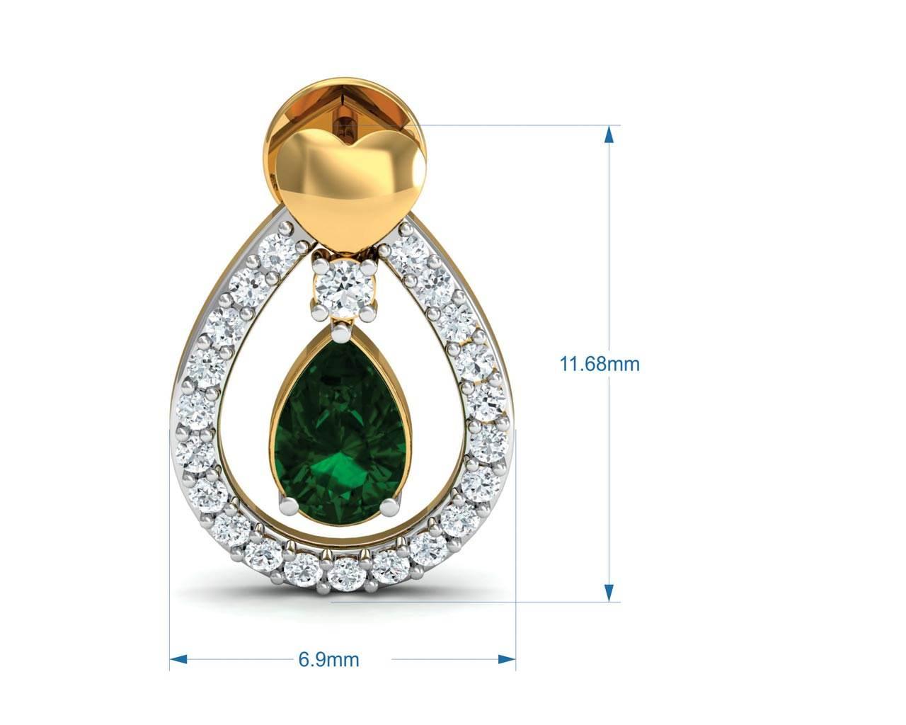 Ameena Emerald & Diamond Earrings - Jewelslane