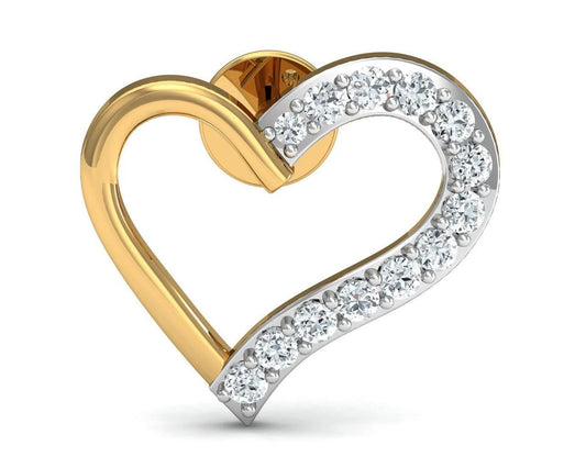 Amia Diamond Heart Earrings - Jewelslane