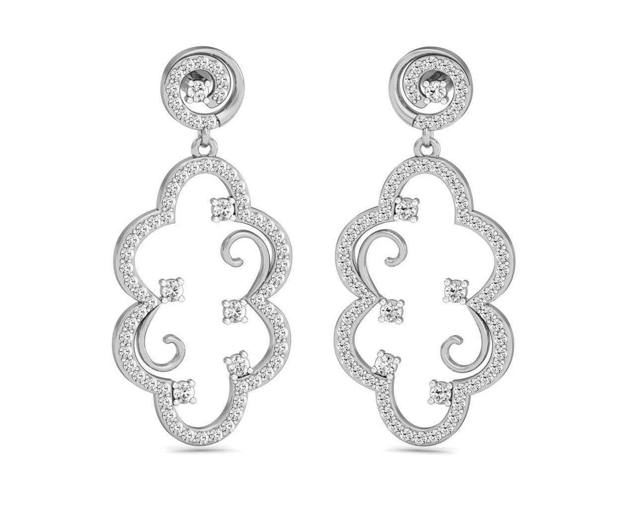 Anan Diamond Gold Danglers - Jewelslane