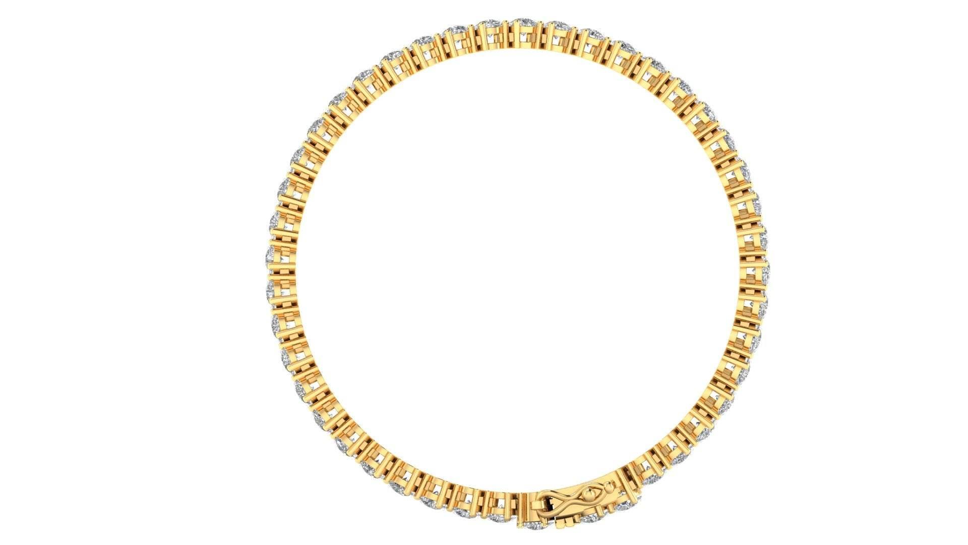 Ananya Pear Shape Lab Grown Diamond Tennis Bracelet in Gold - Jewelslane
