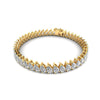 Ananya Pear Shape Lab Grown Diamond Tennis Bracelet in Gold - Jewelslane