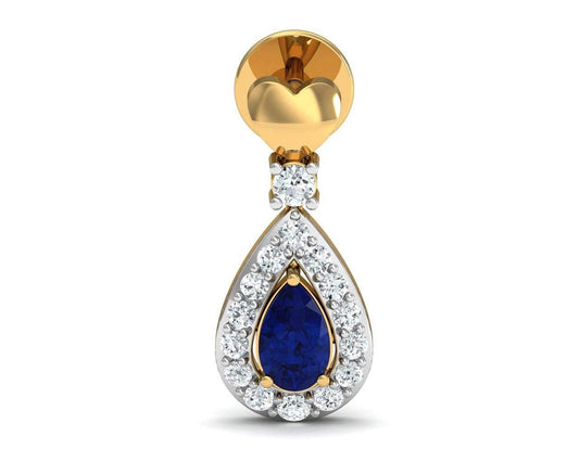 Anchita Sapphire Diamond Earrings - Jewelslane