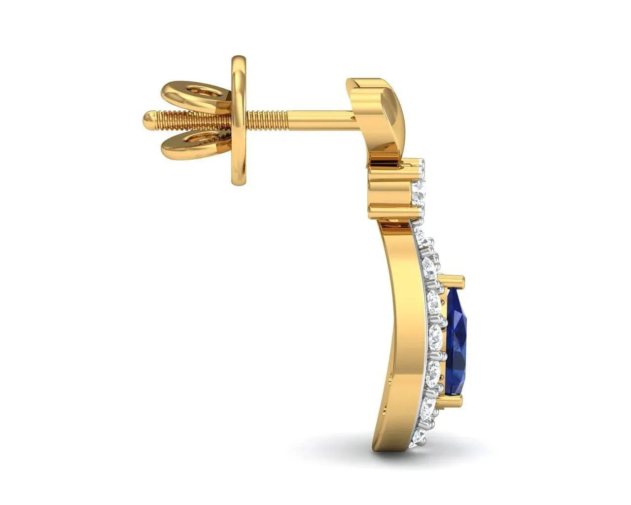 Anchita Sapphire Diamond Earrings - Jewelslane
