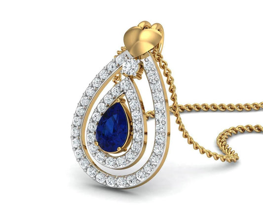 Anchita Sapphire Diamond Pendant Additional Image 1