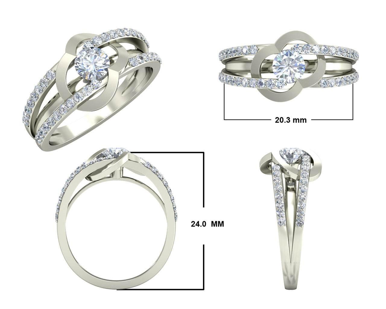 Araiya Solitaire Diamond Engagement Ring - Jewelslane
