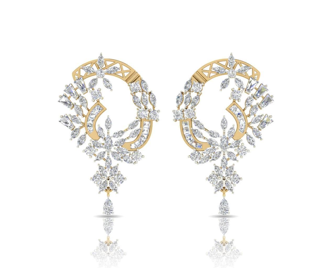 Ariel Elegant Diamond Earrings - Jewelslane