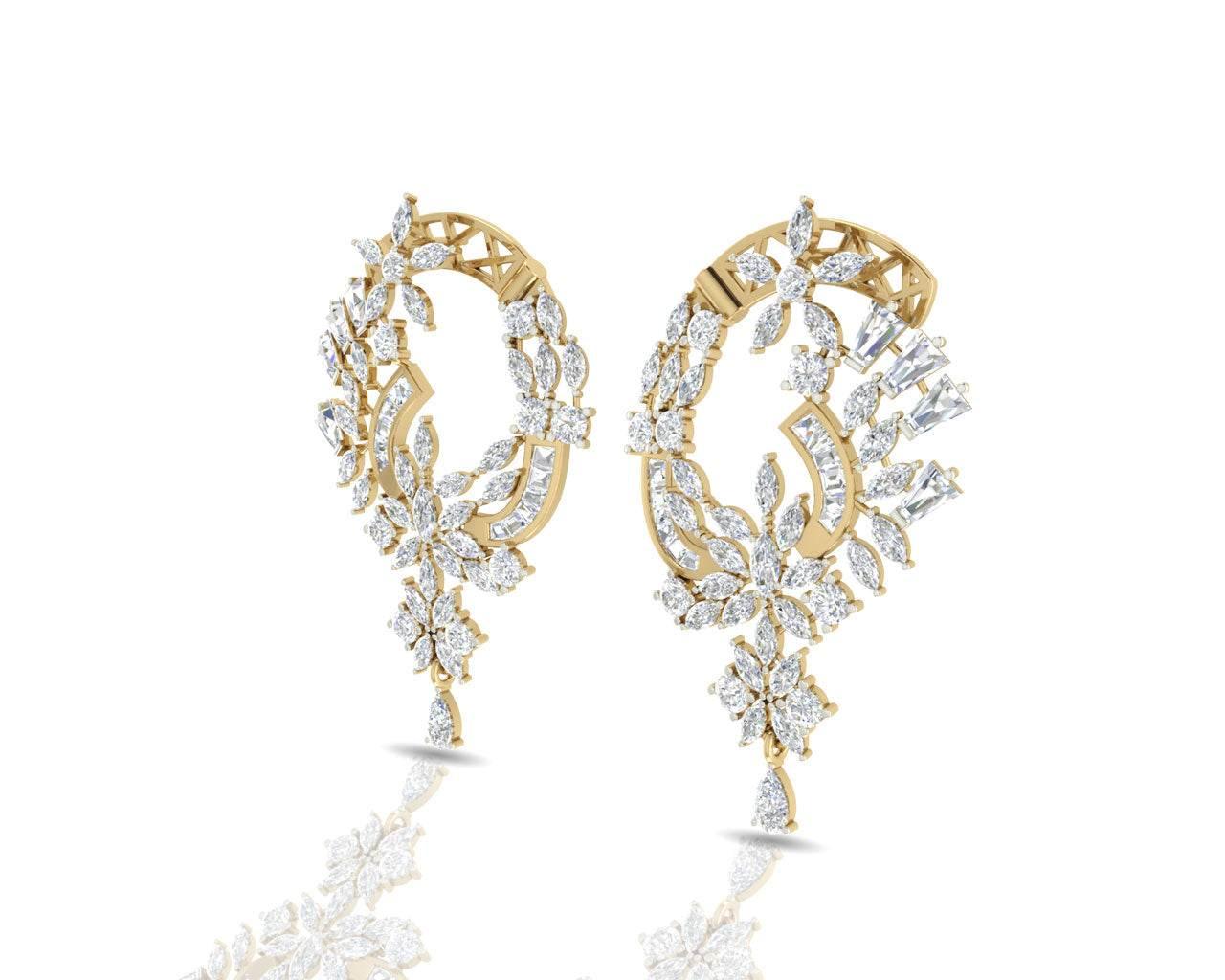 Ariel Elegant Diamond Earrings - Jewelslane