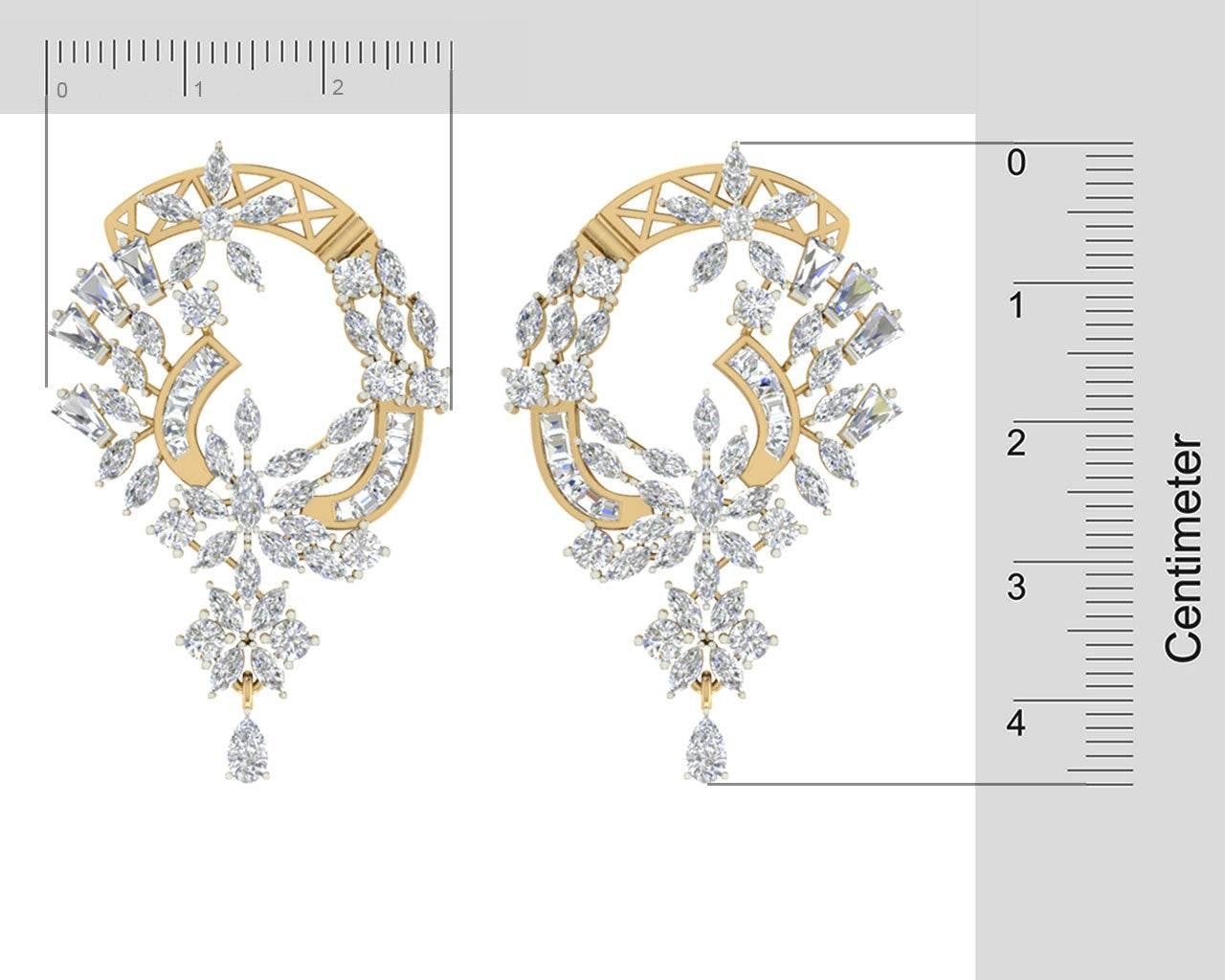 Ariel Elegant Diamond Earrings - Jewelslane