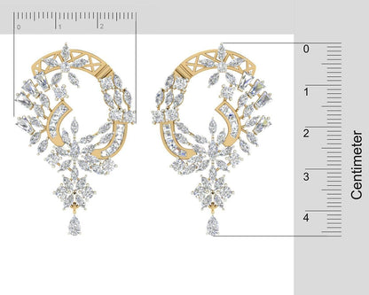 Ariel Elegant Diamond Earrings - Jewelslane