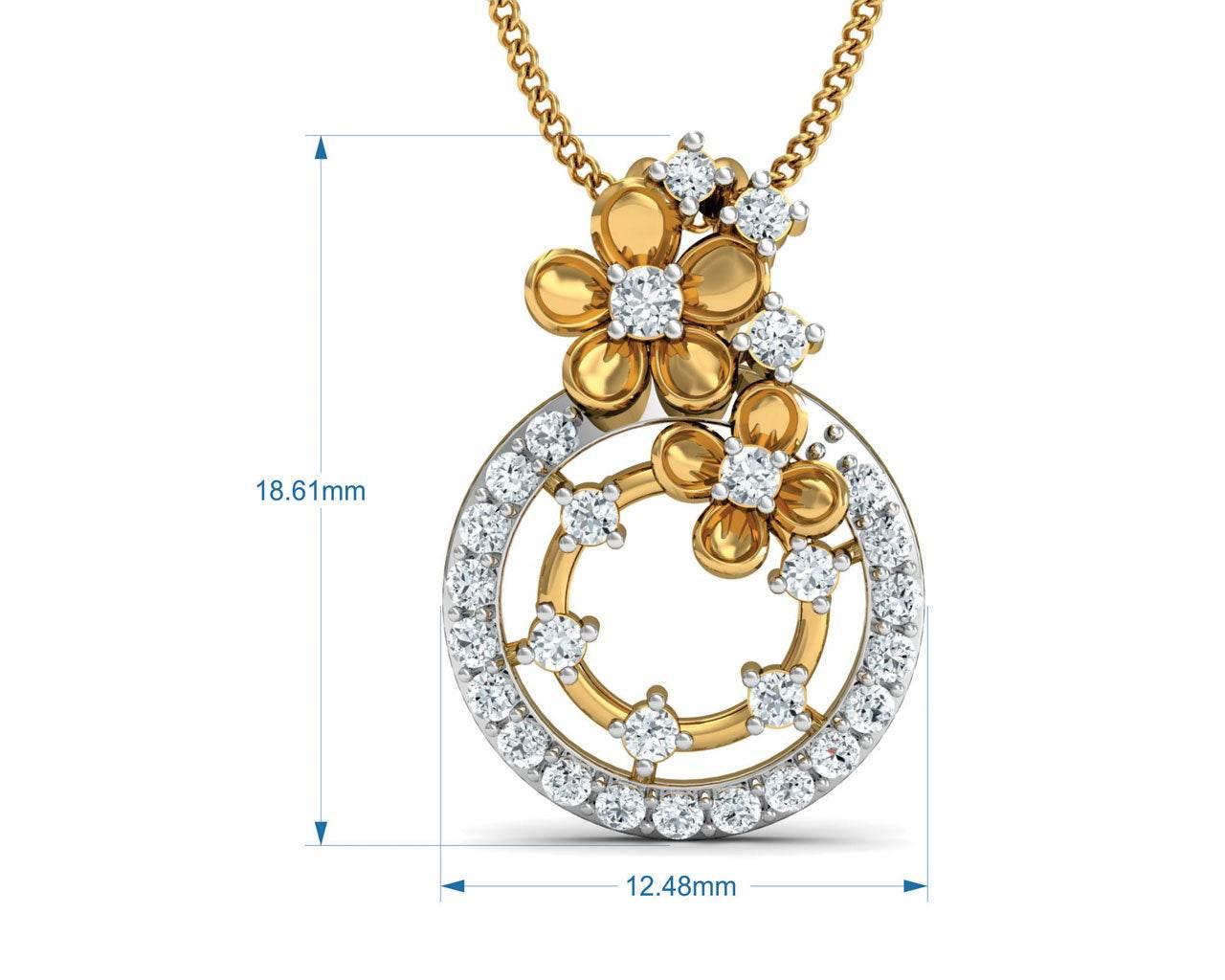 Arnit Diamond Pendant in Gold - Jewelslane