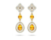 Asin Citrine & diamond Dangle Earrings - Jewelslane