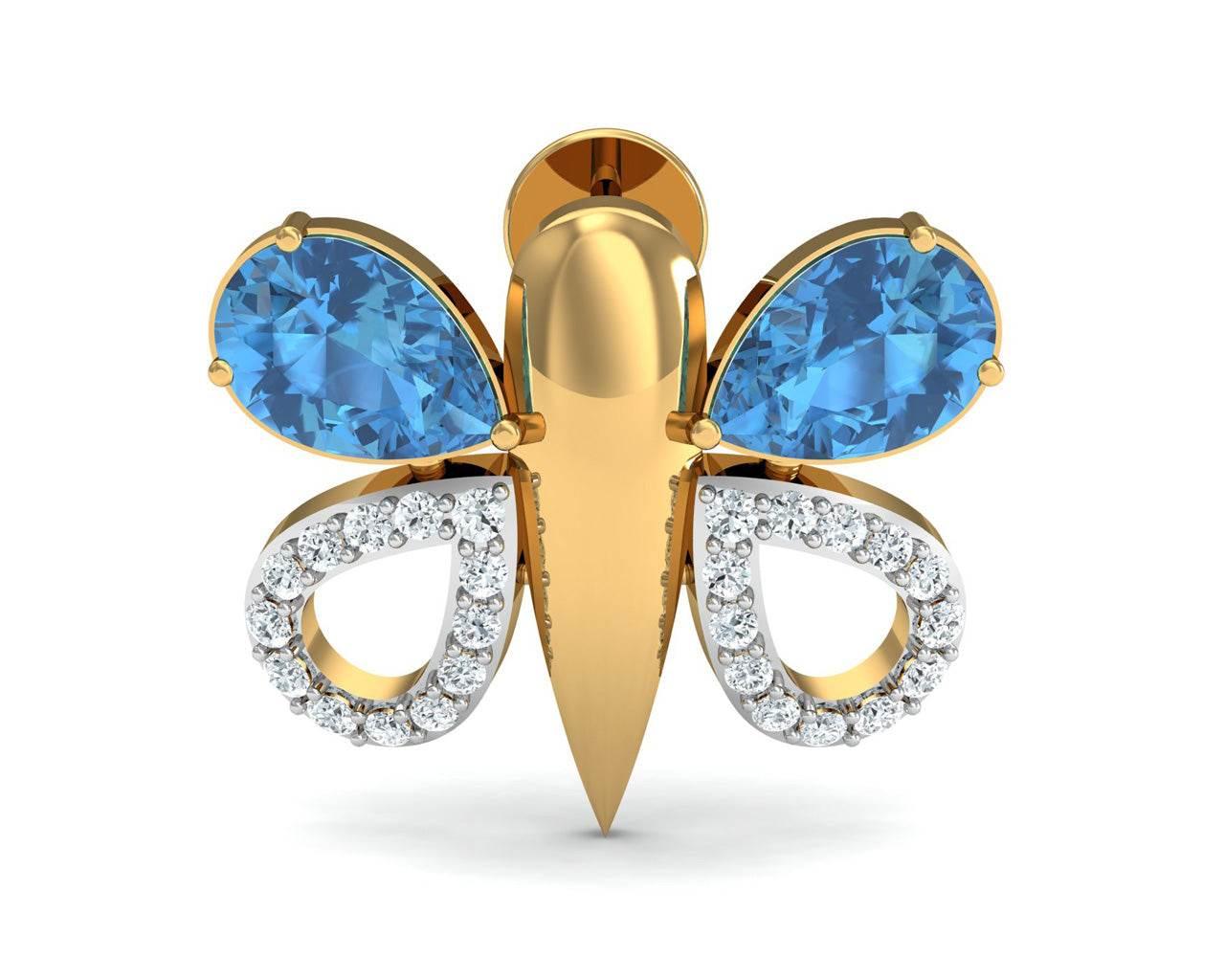 Asmara Blue Topaz & Diamond Earrings - Jewelslane